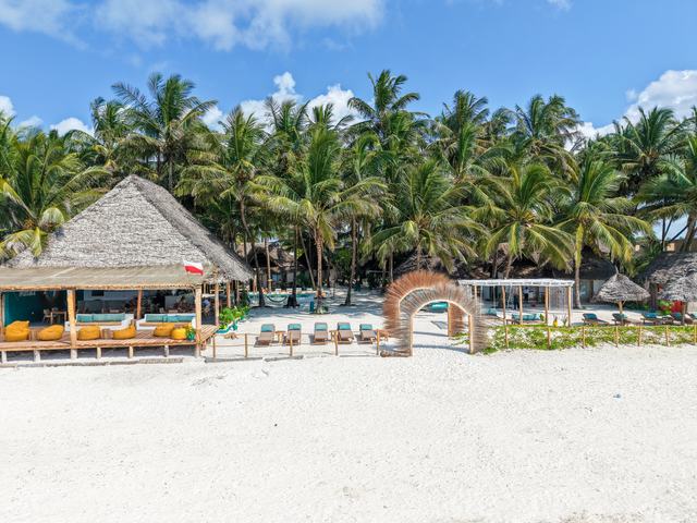 Mintaka Hotel i plaża z lotu ptaka