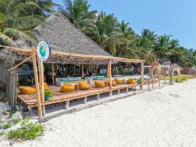 Mintaka Hotel i plaża z lotu ptaka