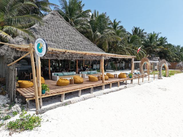 Mintaka Hotel i plaża z lotu ptaka