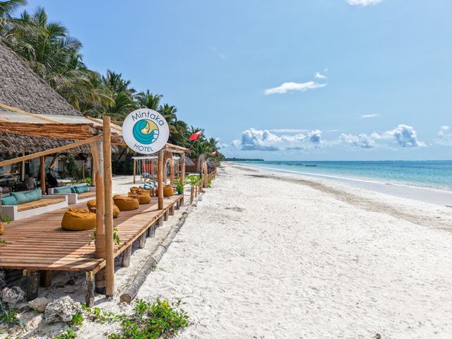 Mintaka Hotel i plaża z lotu ptaka