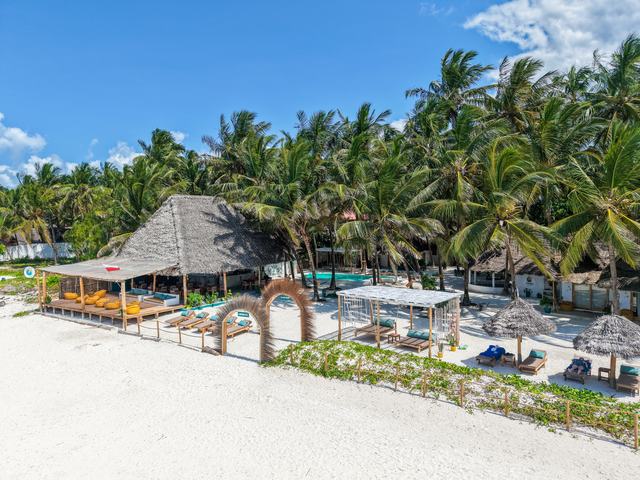 Mintaka Hotel i plaża z lotu ptaka